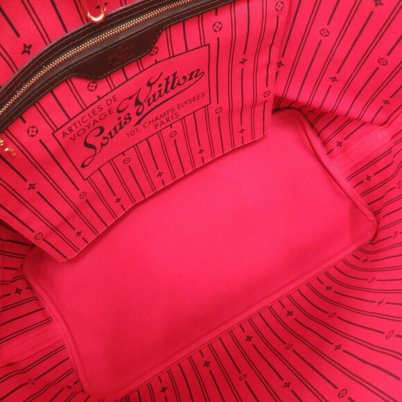 LOUIS VUITTON Neverfull GM Damier Ebene N51106 Tote Bag Brown Coated Canvas - Picture 6 of 10